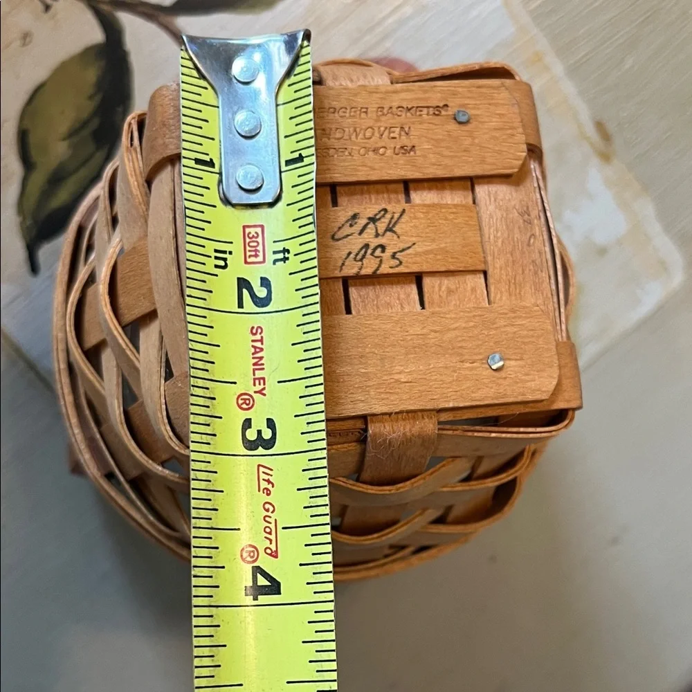 Longaberger Hostess Only Mini Basket, with plastic protector. Mint